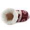 The new winter thick bottom floor slippers, indoor slippers Christmas socks slippers warm furry antiskid tall canister