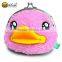 Made in china girls cute duck sock animal shape squeeze coin purse