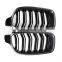1 Pair Carbon Black Dual Line Grill Kidney Grille For BMW 3 Series F30 F31 2012 2013 2014 2015 2016 2017 2018 Racing Grills