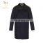 Men's Fashion Leather Trim Wool Cashmere Blended Winter Coat