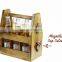Brown 6 Package Box Custom Logo Custom Wooden Box Beer caddy