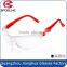 Economical shatterproof onion cutting safety glasses clear lens red temple woodworking metalcutting indoor or outdoor working