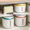 Food Storage Container Rice Dispenser Kitchen Space Saver Cereal Storage Box Dry Goods Container With Expelling Parasite Storage