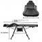 QFP-M5032 Adjustable black PU leather foldable massage lash bed with basket