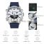 KAT WACH 1818 Digital Quartz Man Watches Fashion Waterproof Leather Strap Wristwatch Luminous Watch