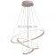 Simple Hanging Lights Decor Ceiling Pendant Light Round Circle Rings Acrylic Luxury Modern Led Chandelier