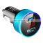 ABS Flame Retardant Aluminum Alloy 2 In 1 Vehicle Multi Function Display Usb Car Charger