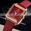 New Arrival Skmei 1702 Customized logo Watch Women Red Leather Quartz Wristwatch 30m Waterproof