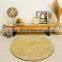Plain Hand Woven water hyacinth Round Rug, Rustic Style Natural Brown Carpet Picnic Mat