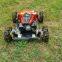 robot lawn mower for hills, China remote controlled grass cutter price, tracked robot mower for sale