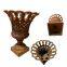 Antique Style Garden Planter Antique Brown Cast Metal - Flower Pot Plant Pot