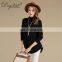 Autumn Casual Young Girls Knit Sweaters 100% Pure Cashmere O-Neck Solid Pattern in Black OEM Service