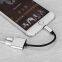 New design metal 2 in 1 usb type-c to audio adapter cable 3.5mm jack headphone for apple
