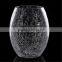 hot selling high quality handmade clear cracked glass vase glass candle holder