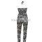 2015 Show thin printed chiffon jumpsuits summer clothes pants female leisure trousers OEM service