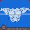 Custom promotion cotton embroidery bridal eyelet lace applique trim for lady dress decoration