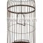 Metal Free Standing Bird Cage, Antique Brown, Round, Home Garden