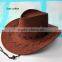 Wholesale Cheap Leather Cowboy Hats outdoor climbing sun-protecting Mexican cowboy hats