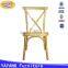 Popular metal iron PU leather seat straw cross back chair stacking in dining chairs