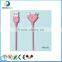 Super speed Remax lovely series double-end 2 in 1 USB data cable smartphone
