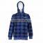 Mens new arrival checked fleecy custom jacket and hoody