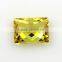 Synthetic Golden Yellow Rectangle CZ Gems
