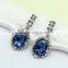 2016 Hot Sell Blue Crystal Drop Earrings For Wedding