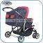 one-hand folding system baby twin pram