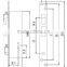 hook bolt door lock with 6 combinations