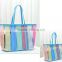 2015 new design colorful pvc folding shopping bag large capacity tote bag made in China