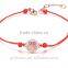 Monkey pendant red rope women bracelet wholesale jewelry 18K Gold Shell