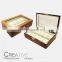 Custom printing lables 10 slots wood watch storage boxes with window