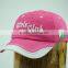 Canada stylish girls club pink brand caps with hook and loop