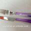 purple color handle cutlery sets with stainless steel material, cheap price