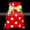 Red White Big Dots Small Fabric Christmas Gift Bag
