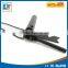 Black color compass flint fire starter magnesium flint stone fire starter with ruler