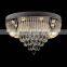 Small size silver semi flush mount crystal chandelier