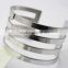 Fashion Hollow Out Stainless Steel Opening Cuff Bangle Bracelet