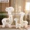 Loverly hollow out gold gild ceramic caft deer animal decoration for gifts