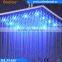 10'' 12'' 16'' Square Brass Wall Mounted Waterfall Shower Head LED Powered by Water Pressure