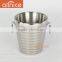 Hot Sale Double Ear Handle Champagne Ice Bucket/stainless Steel Ice Bucket/insulated Ice Cooler Bucket With Tong&rack&lid
