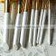 Beauty pure white handle 8pcs makeup tools,shenzhen wholesale cosmetic brush sets