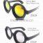 2015Unisex Adult Hot Thick Round Frame Mirror Sunglasses