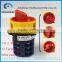 Cam switch YMW26GS-32/3 with padlock Ui 690V Ith 32A 3 poles 3 Positions on-off-on 12 Terminal selector changeover rotary switch