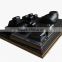Pu leather wrapped wooden black jewelry display stand
