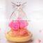 clear glass dome with wooden base,glass bell dome,angel shaped glass candle dome,christmas decoration