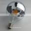 LED half chrome silver mirror head dimmable 8W G125 filament led