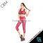 OEM Women Digital Custom Printed Leggings Capri Red Leggings