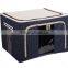 fabric folding storage box with window