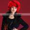 Hat Factory Womens Red Russian Fur Winter hat